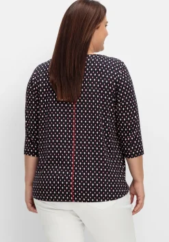 Shirt mit 3/4-Arm und Minimalprint