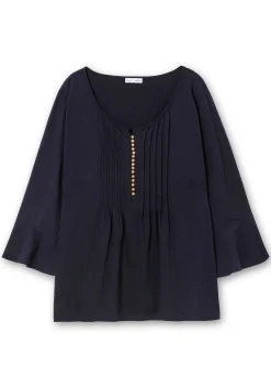 Shirt mit Biesen und Volantärmeln