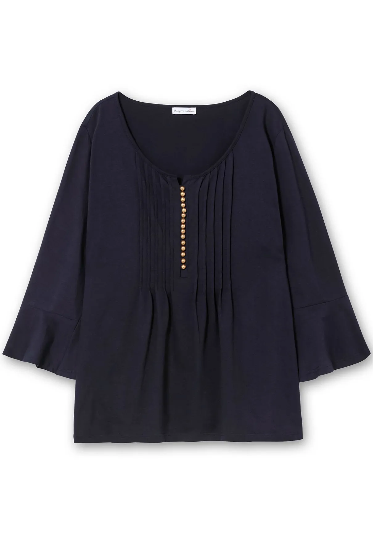 Shirt mit Biesen und Volantärmeln