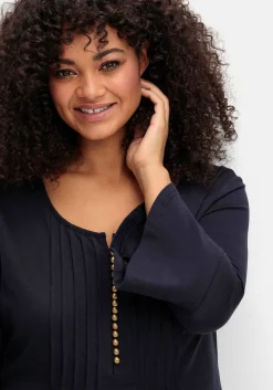 Shirt mit Biesen und Volantärmeln