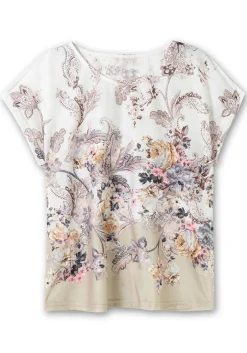 Shirt mit Blumenprint, in bügelfreier Qualität