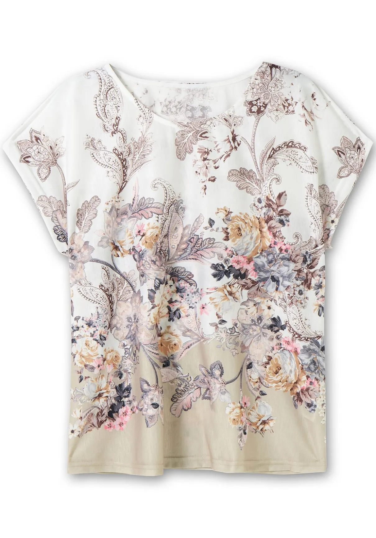 Shirt mit Blumenprint, in bügelfreier Qualität