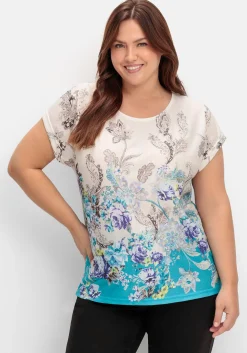 Shirt mit Blumenprint, in bügelfreier Qualität