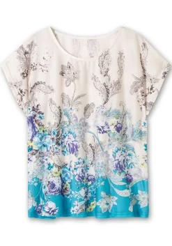 Shirt mit Blumenprint, in bügelfreier Qualität
