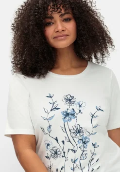 Shirt mit Blumenprint und Gummizugbund