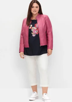 Shirt mit Blumenstickerei aus Pailletten