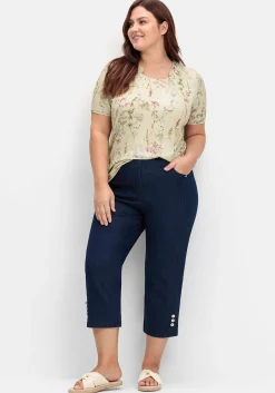 Shirt mit Faltenpartie am Stehkragen