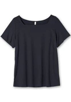 Shirt mit Flügelärmeln und Karree-Ausschnitt