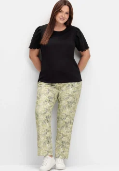 Shirt mit Flügelärmeln und Lochstickerei