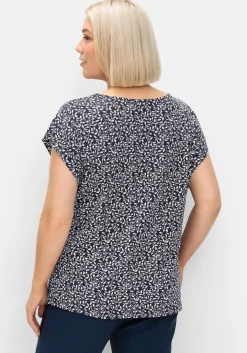 Shirt mit floralem Minimal-Alloverdruck