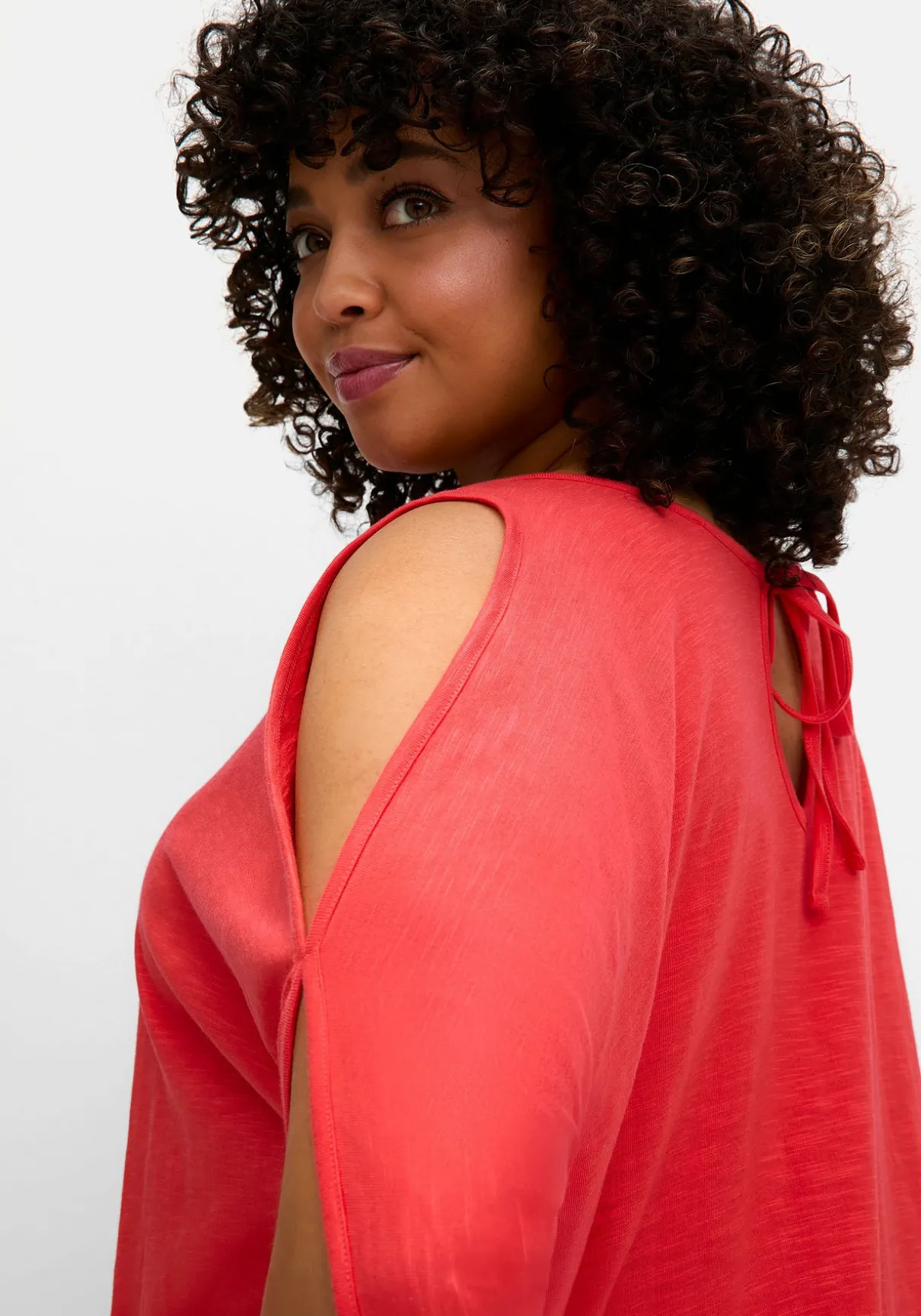 Shirt mit geschlitzten Fledermausärmeln