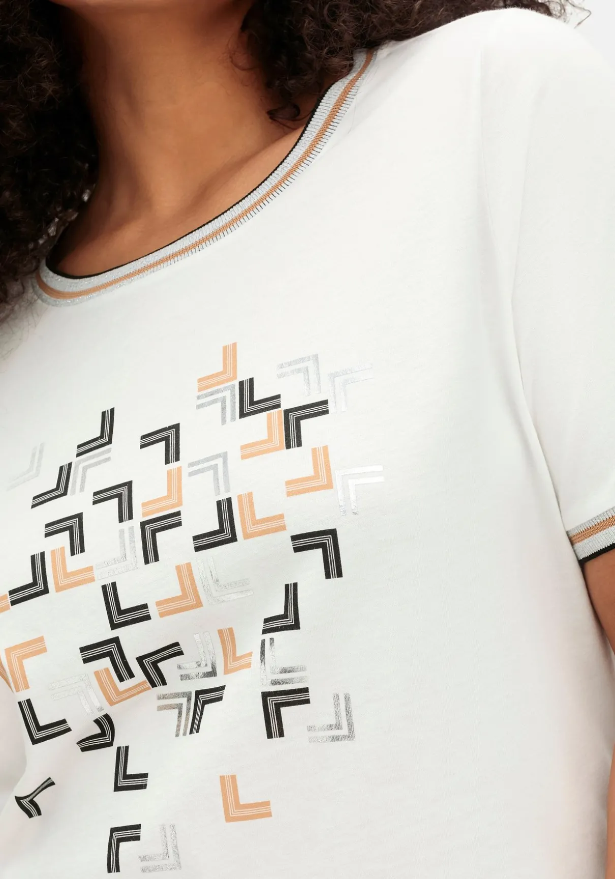 Shirt mit Grafik-Frontprint und Glitzerdetails
