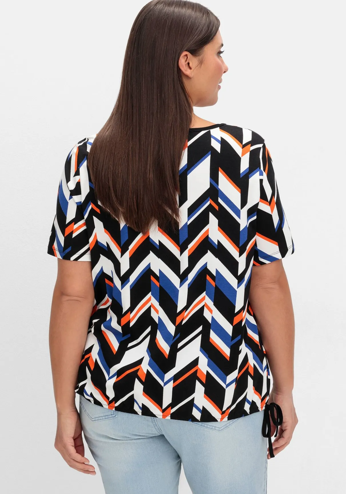 Shirt mit Grafikprint und Saum-Gummizug