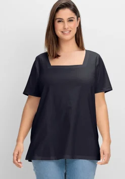 Shirt mit Karreeausschnitt