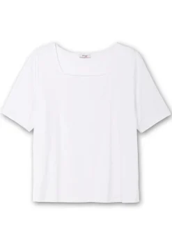 Shirt mit Karree-Ausschnitt, leicht tailliert