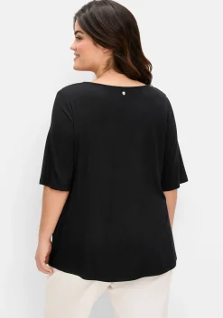 Shirt mit Karree-Ausschnitt, leicht tailliert