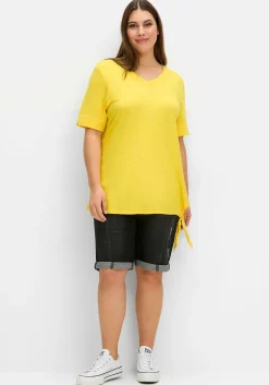 Shirt mit Knotendetail am Saum