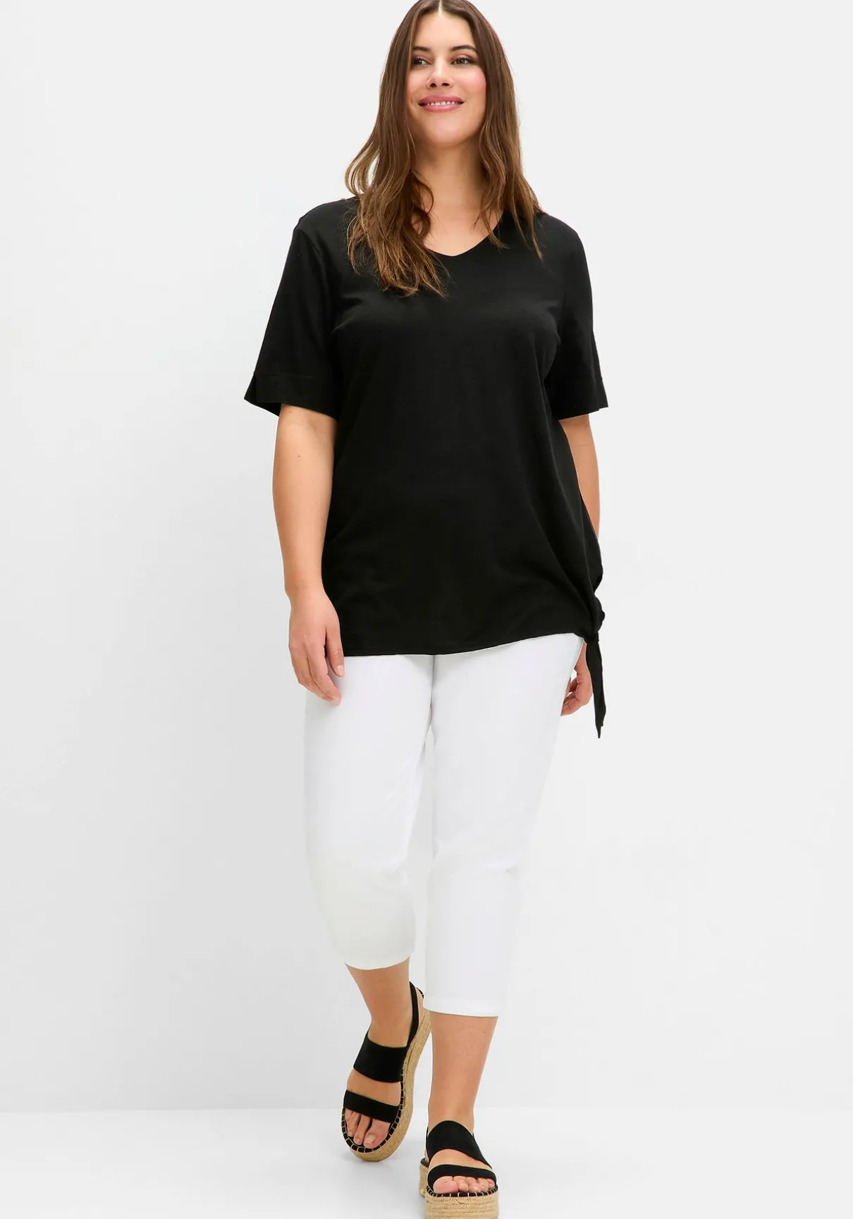 Shirt mit Knotendetail am Saum