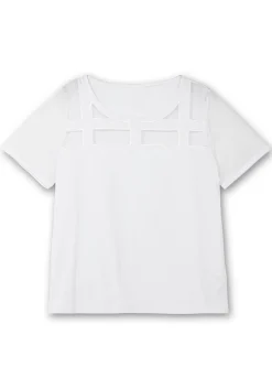 Shirt mit Mesh-Einsätzen und Rundhalsausschnitt