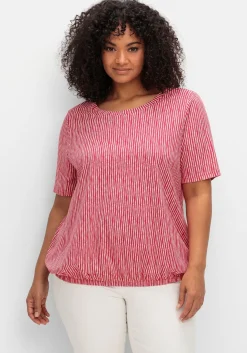 Shirt mit Minimal-Alloverdruck und Gummizugbund