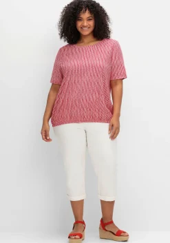 Shirt mit Minimal-Alloverdruck und Gummizugbund