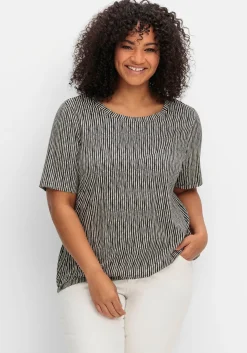 Shirt mit Minimal-Alloverdruck und Gummizugbund