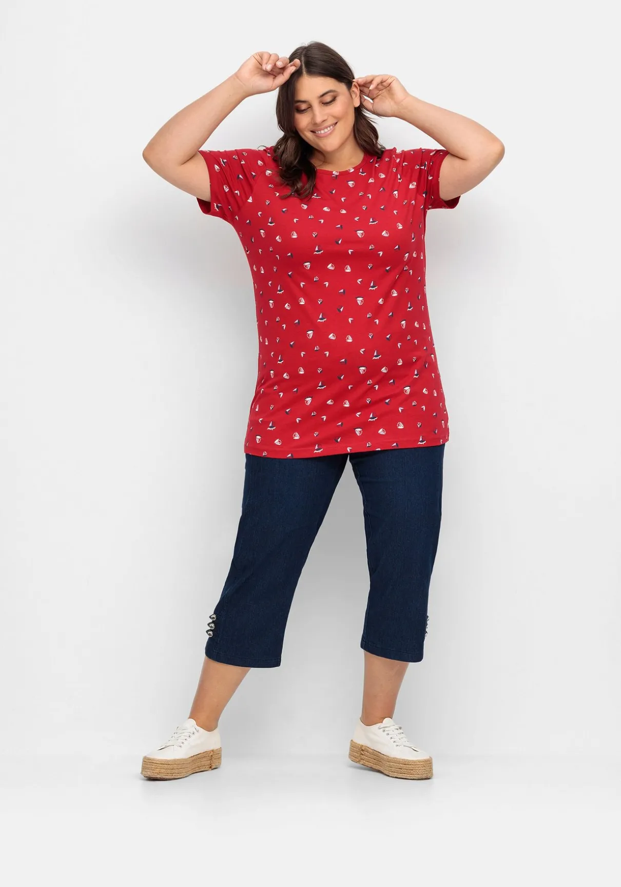 Shirt mit Minimal-Alloverprint