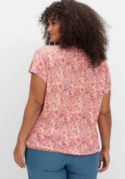 Shirt mit Paisleyprint und Gummizugbund