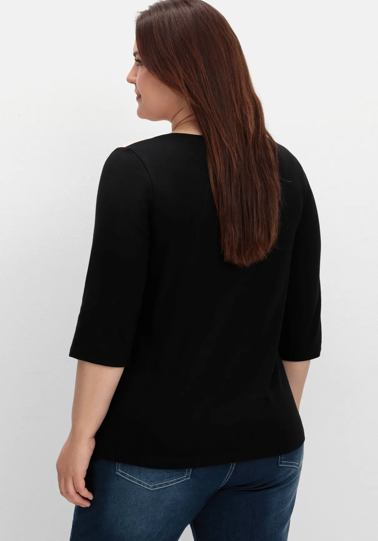 Shirt mit 3/4-Ärmeln und Grafikprint vorn