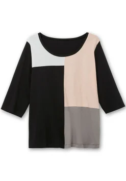 Shirt mit 3/4-Ärmeln und Grafikprint vorn