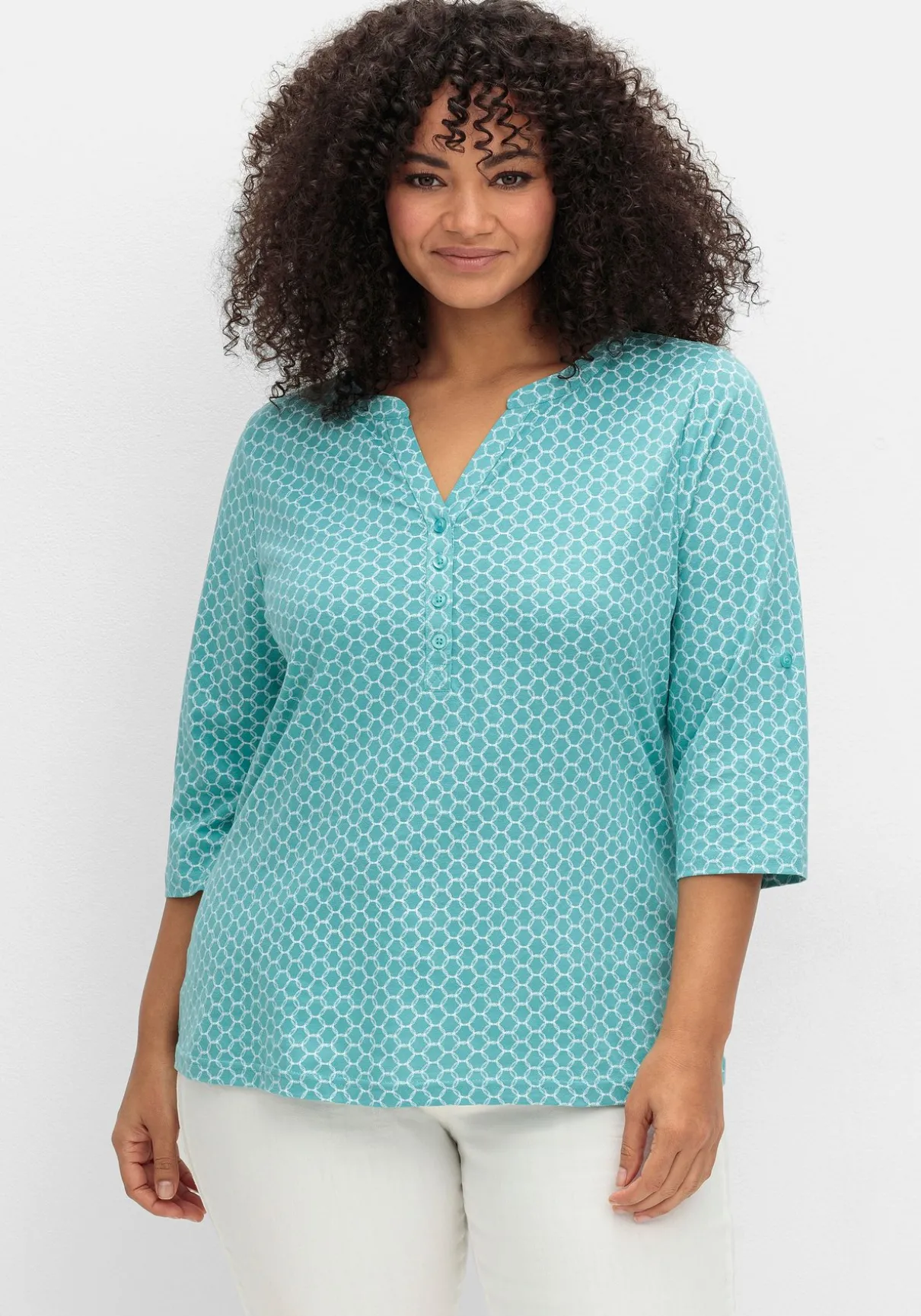 Shirt mit 3/4-Ärmeln und Grafikprint