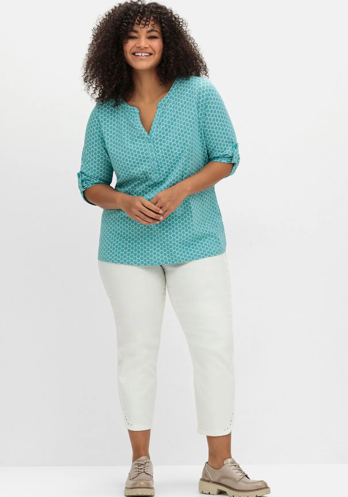 Shirt mit 3/4-Ärmeln und Grafikprint