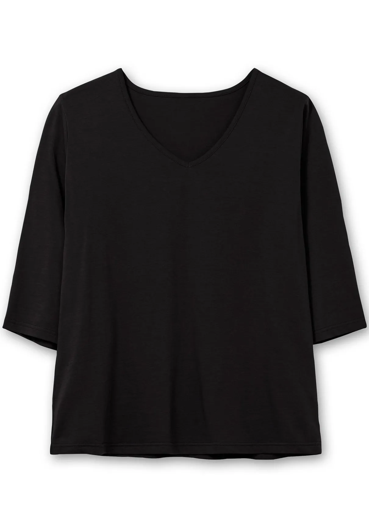 Shirt mit 3/4-Ärmeln und V-Ausschnitt