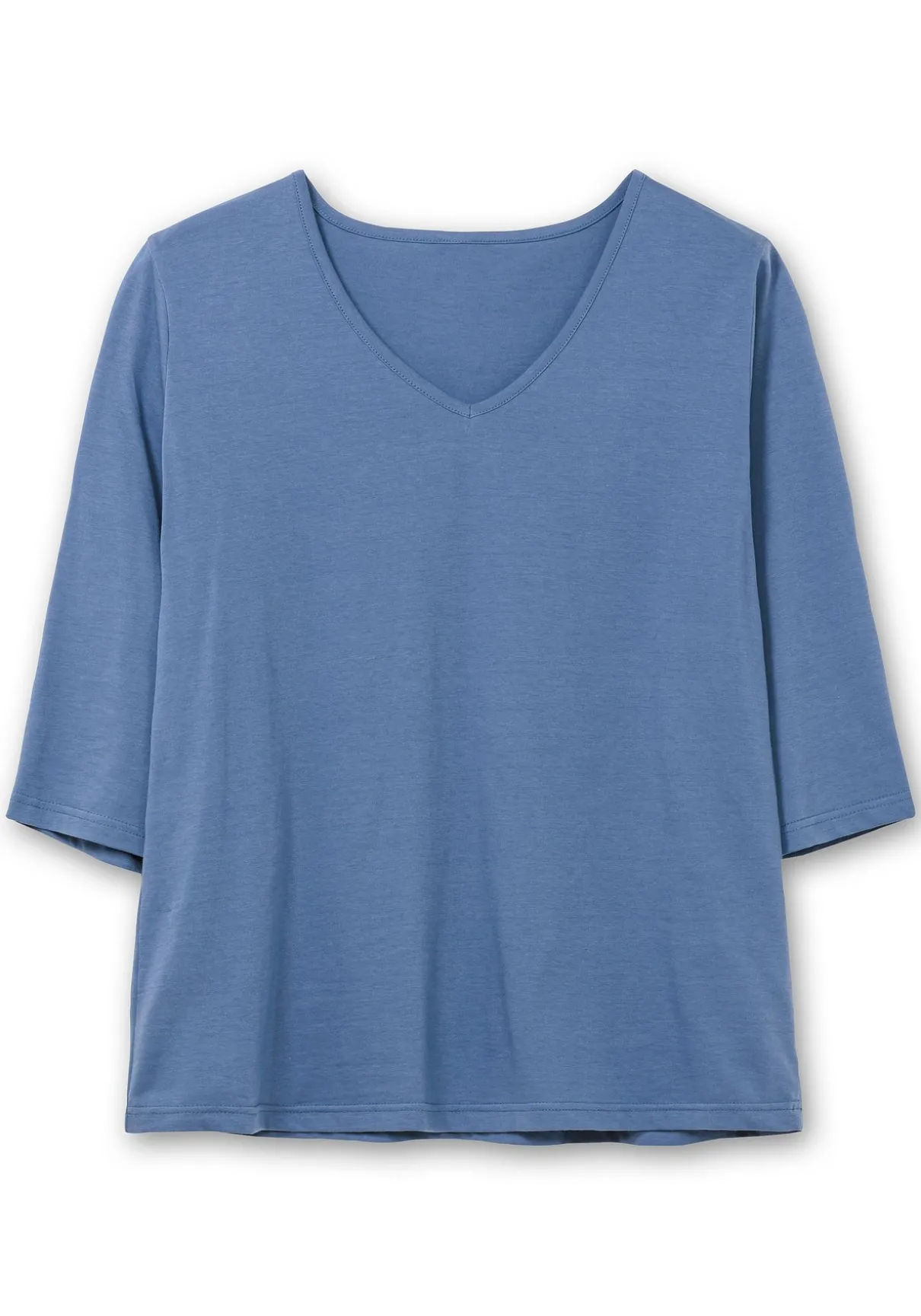Shirt mit 3/4-Ärmeln und V-Ausschnitt