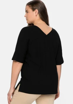 Shirt mit V-Ausschnitt, in Oversized-Form