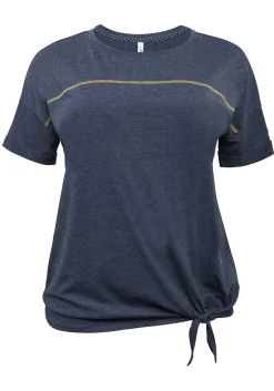 Shirt mit Ziernaht und Knotendetail am Saum