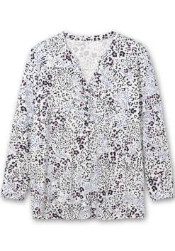 Shirtbluse aus Viskosejersey, mit Animalprint