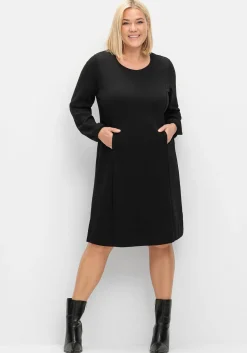 Shirtkleid in schwerer Qualität, mit Raffung hinten