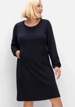 Shirtkleid in schwerer Qualität, mit Raffung hinten