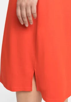 Shirtkleid mit gesmoktem V-Ausschnitt