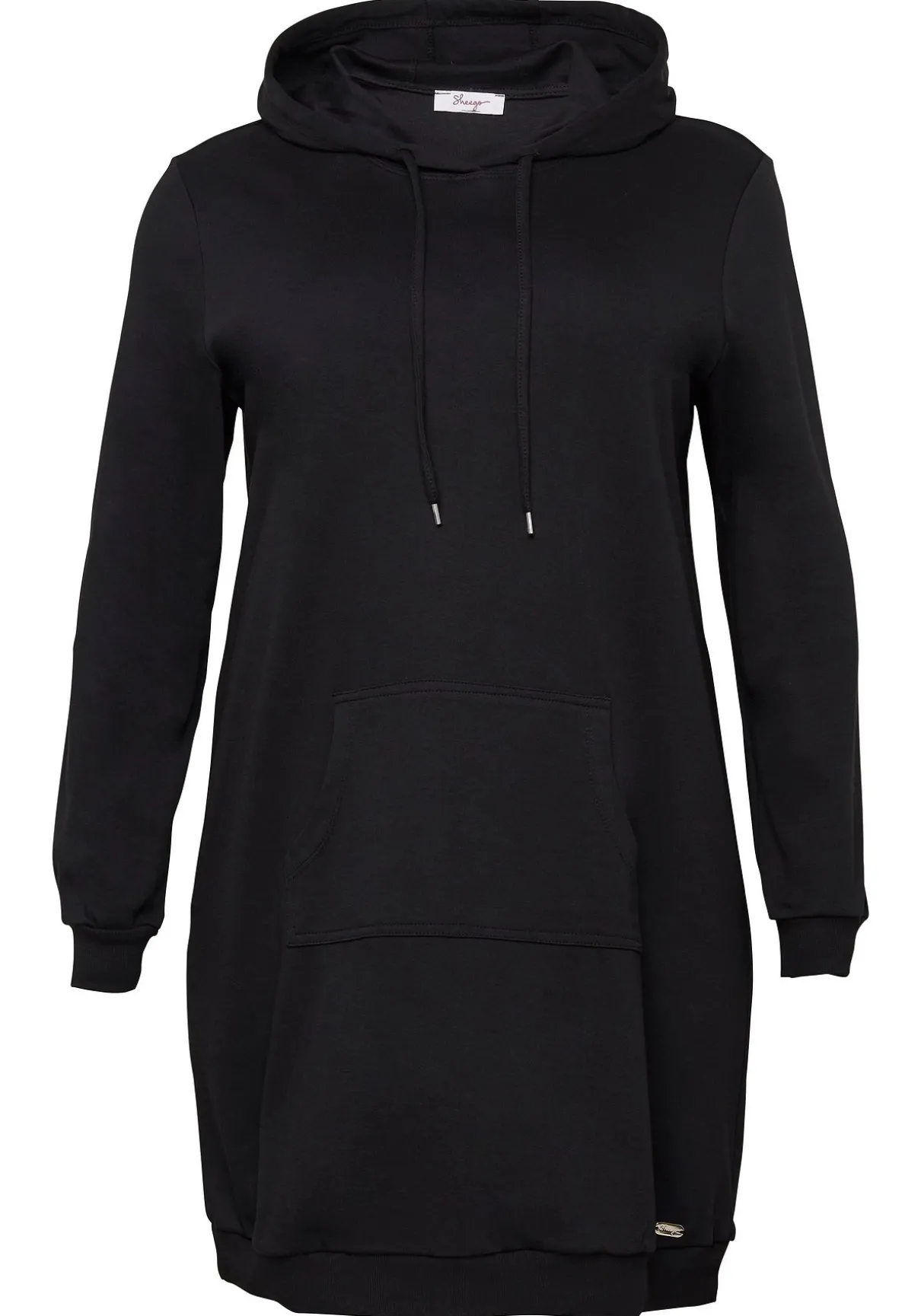 Shirtkleid mit Kapuze und Kängurutasche