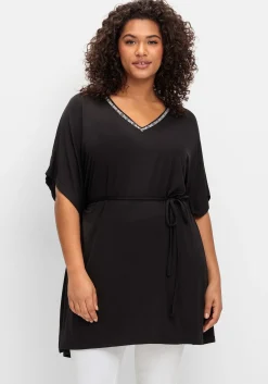 Shirttunika mit Taillen-Bindeband