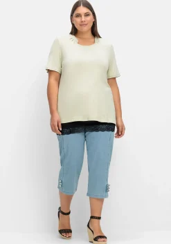 Shirt-Verlängerung mit Spitzenbund