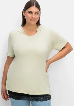 Shirt-Verlängerung mit Spitzenbund