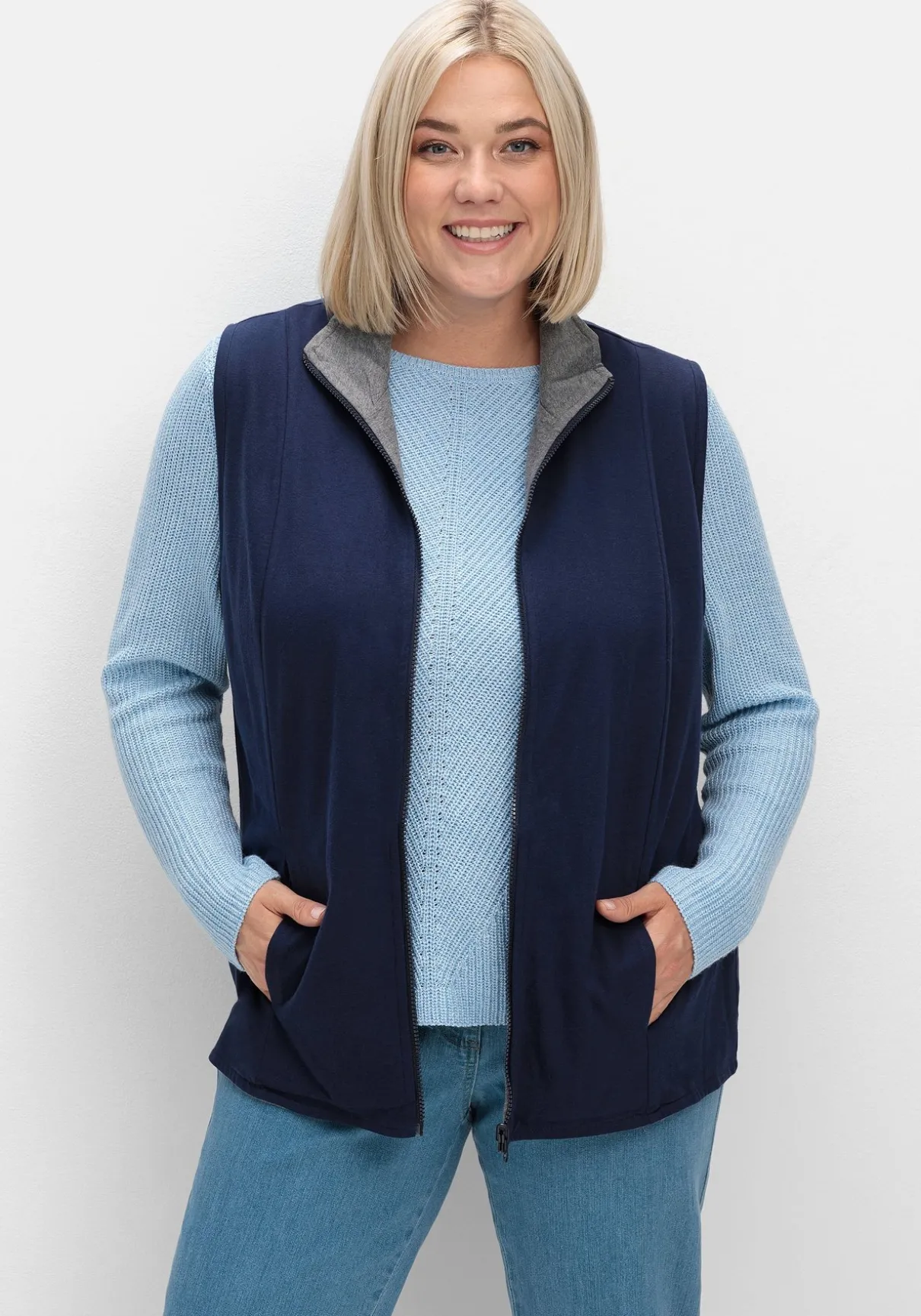 Shirtweste zum Wenden, mit Umlegekragen