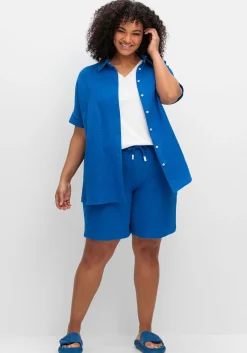 Shorts mit Schlupfbund, aus Musselin