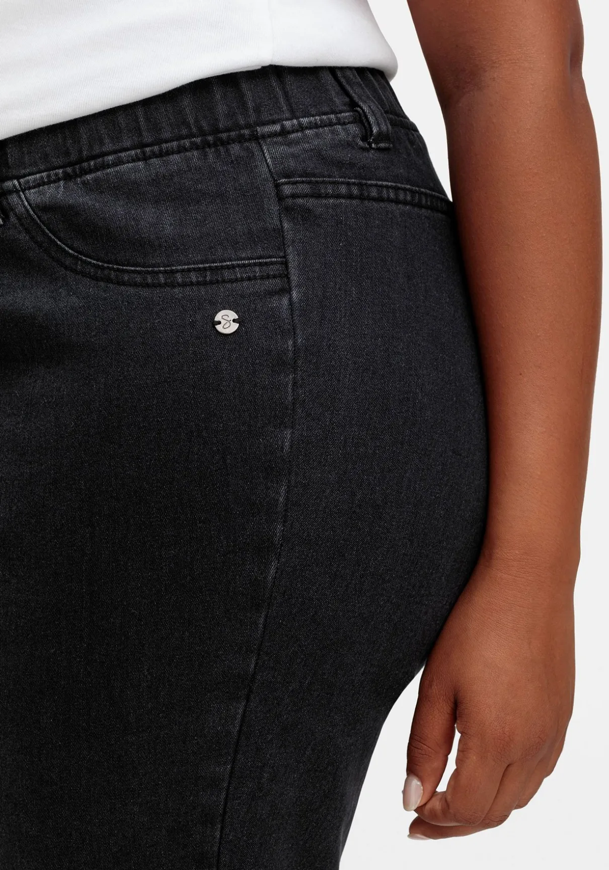 Skinny Thermojeans mit Schlupfbund, innen angeraut