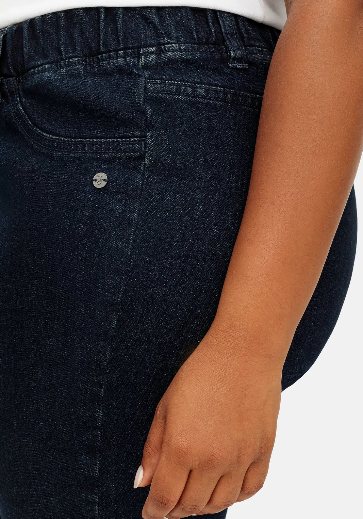 Skinny Thermojeans mit Schlupfbund, innen angeraut