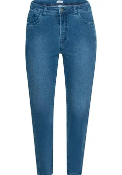Slim Jeans mit vorverlegter Teilungsnaht