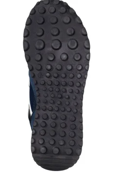 Sneaker mit Details in Glanz- und Veloursoptik